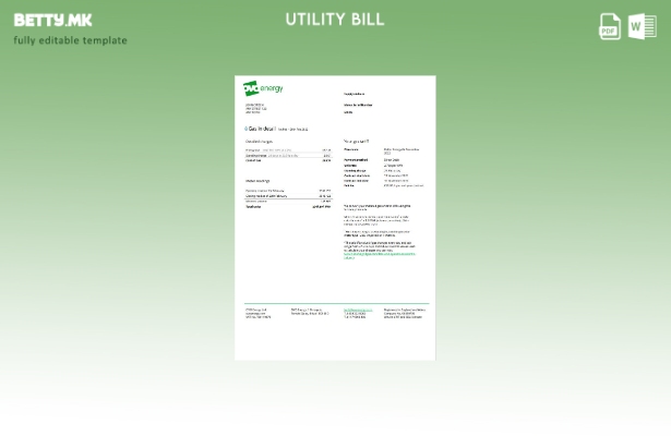 Модерен стил Обединетото Кралство Ovo Energy шаблон за комунални сметки